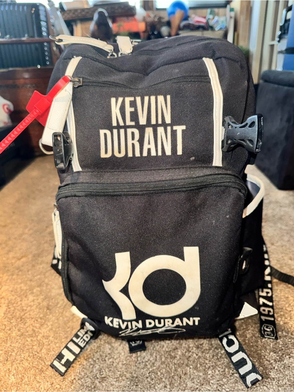 Kevin Durant Black KD Logo Backpack